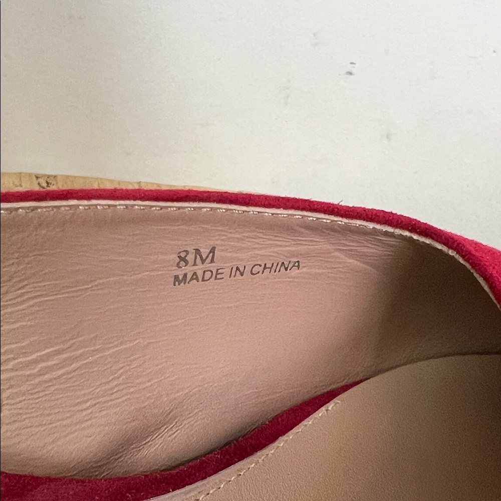 Linea Paolo Zadie Aurora Red Kid Suede Block Mule 8 - Picture 9 of 9